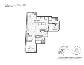 1 Bedroom 1 Bathroom 2503 floor plan